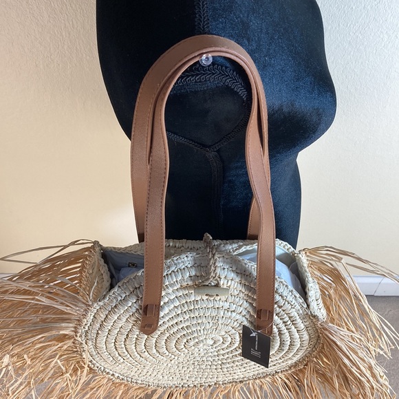 INC Women Straw Body Strap Purse - Picture 4 of 9